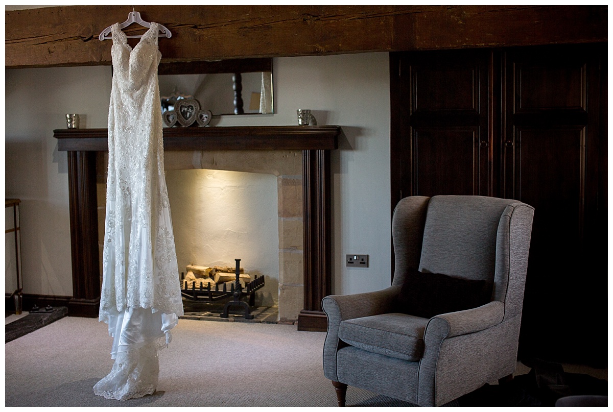 Wedding Dress by the Fire
