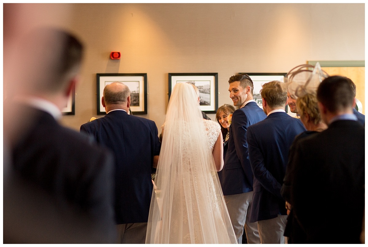 Groom sees bride for the first time