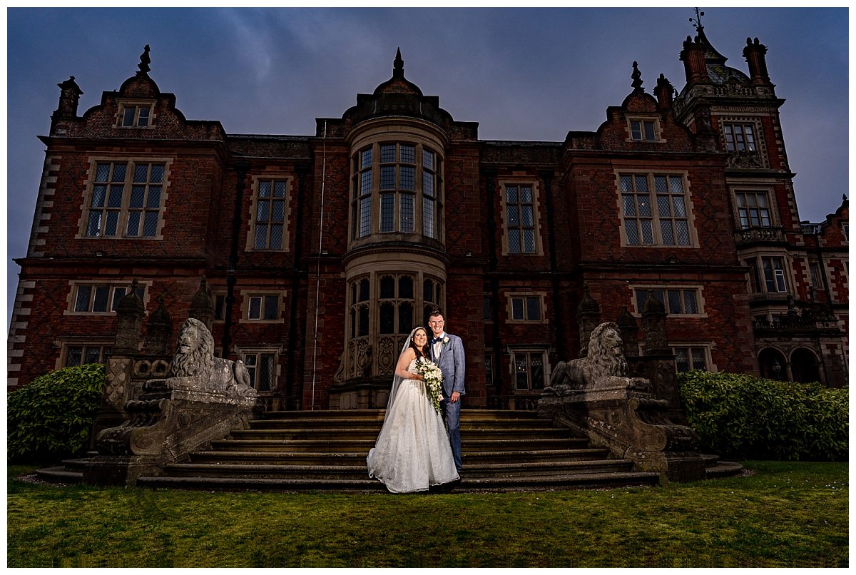 Bride and Groom at Crewe Hall