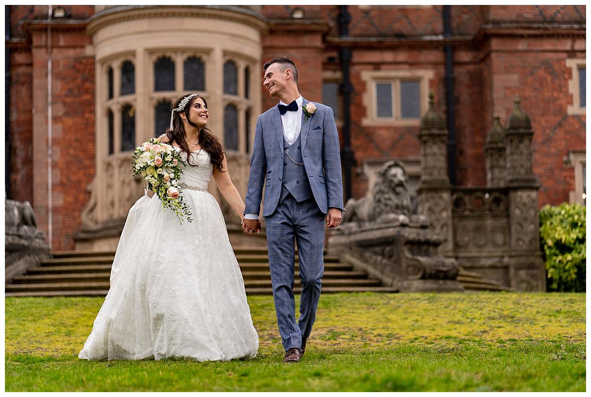 Bride and Groom at Crewe Hall