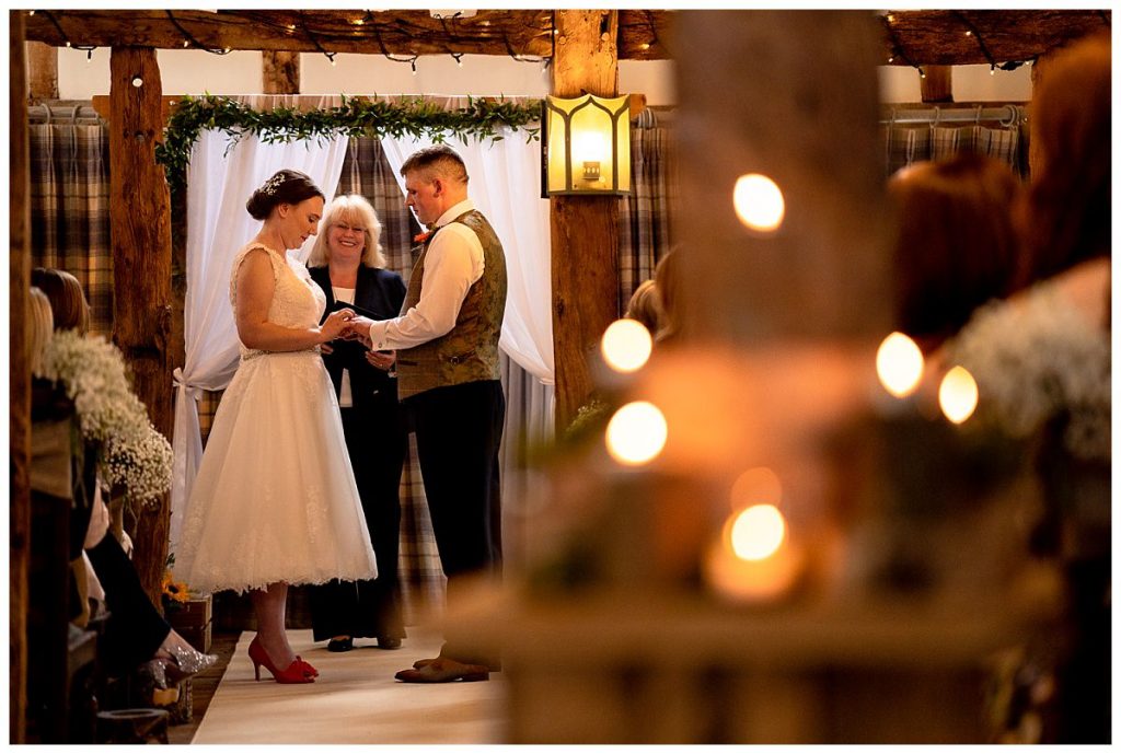 Wedding ceremony at The Plough Inn Eaton