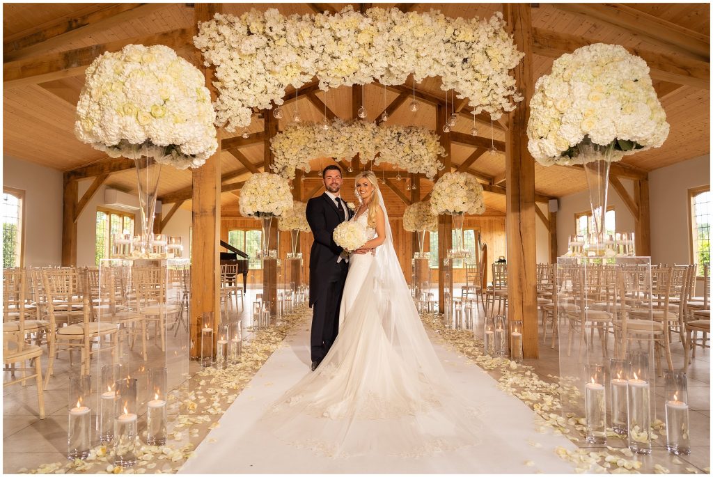 Bride and groom in the ceremony suite at Merrydale Manor