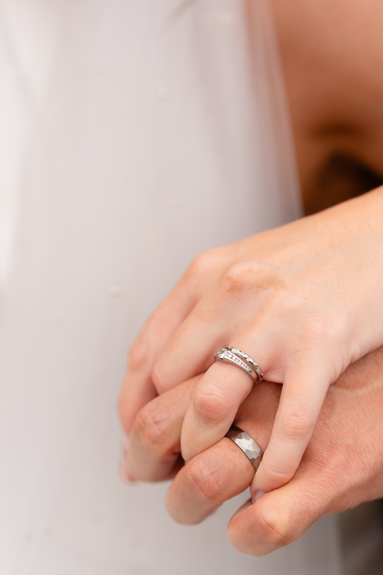 Close up of the bride and groom's wedding rings, Salt House Staffordshire wedding photographer