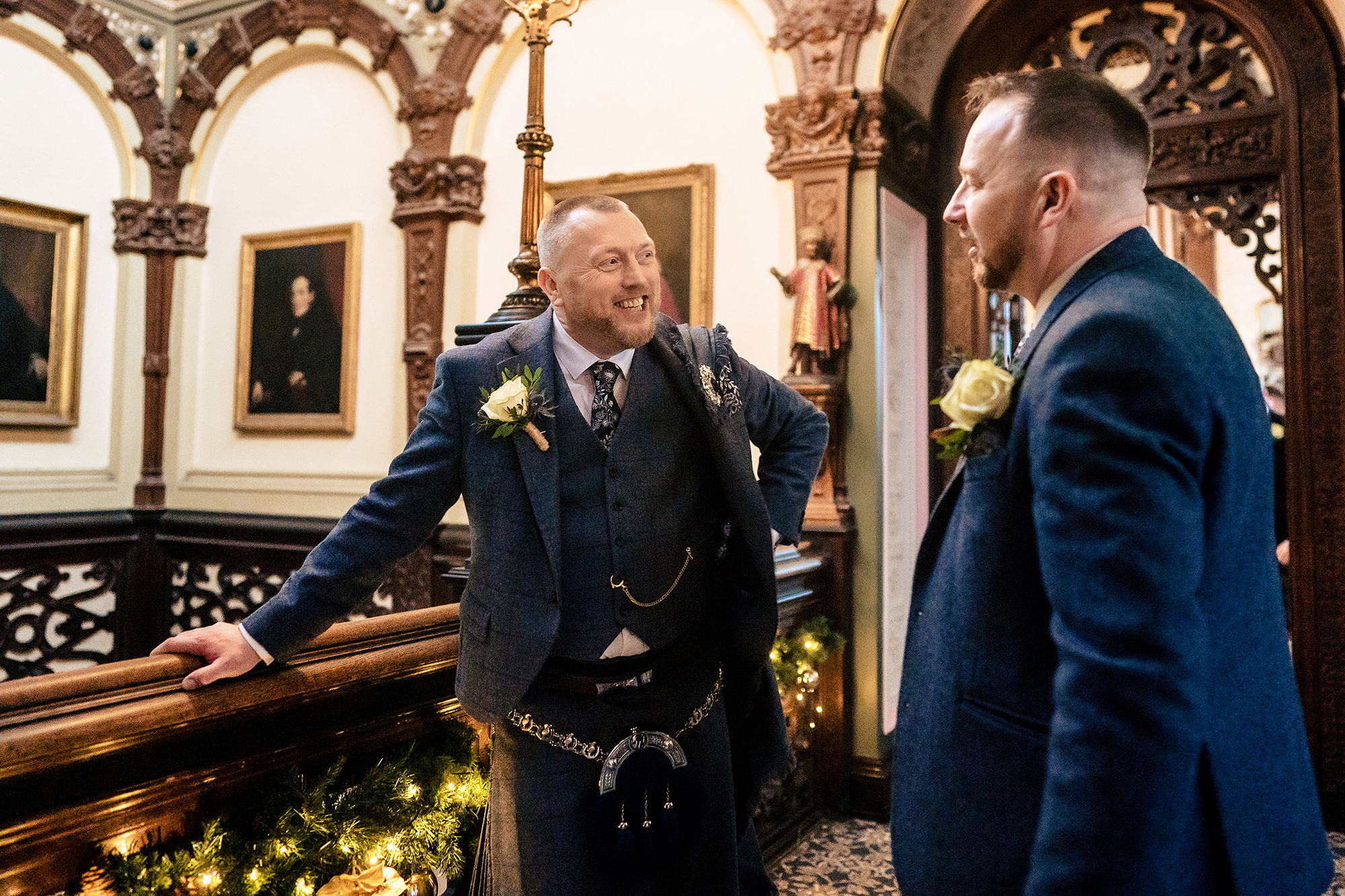 Congratulations on the grand staircase at Crewe Hall straight after the ceremony