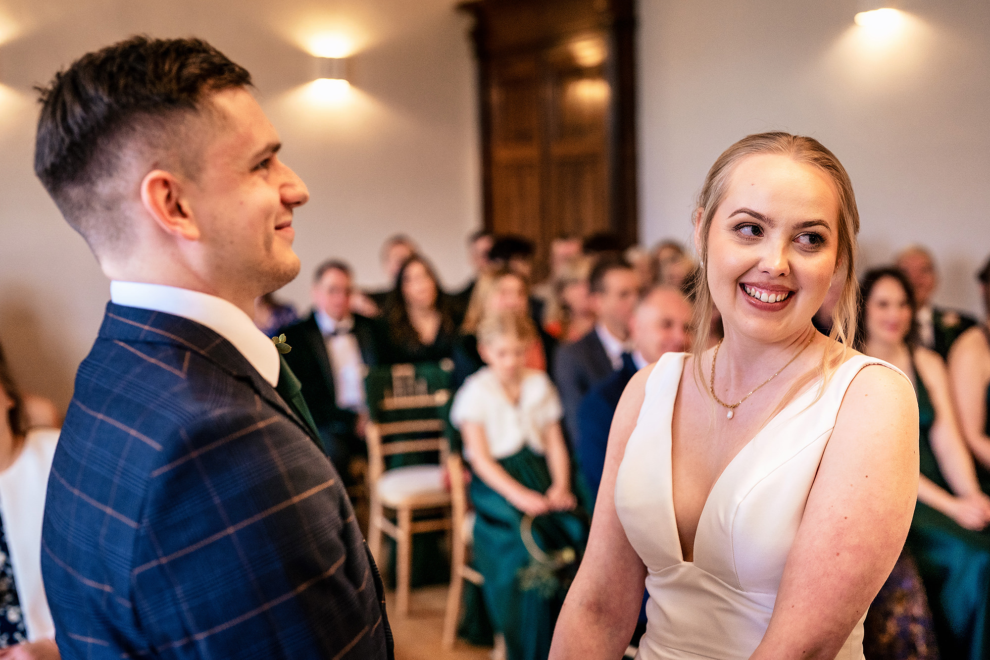 Dan’s reaction seeing Chloe during their Salt House wedding ceremony