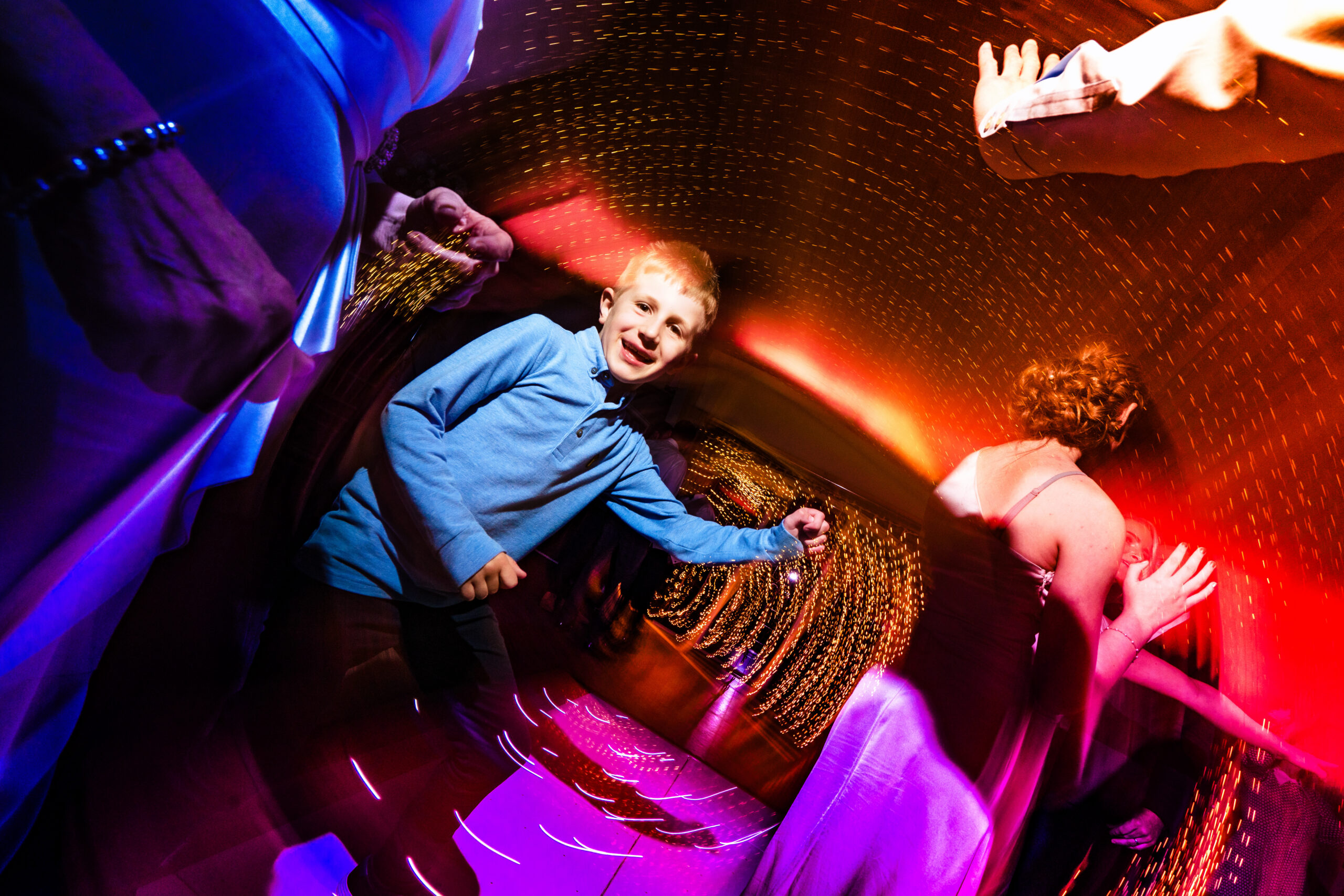 One of the youngest guests finding his own moves on the dance floor
