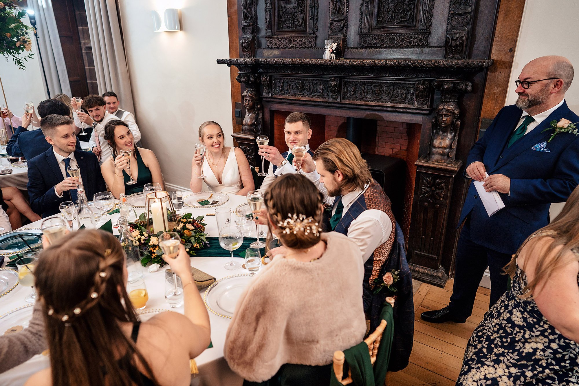 Chloe laughing during one of the speeches