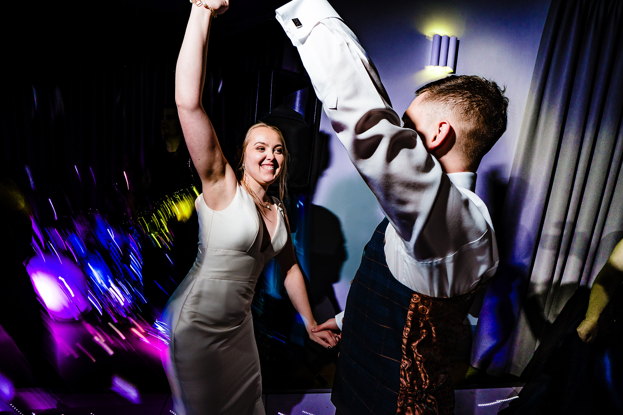 Chloe and Dan dancing at their Salt House wedding
